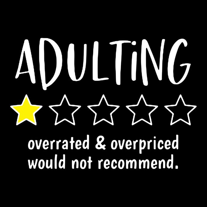 Adulting Overrated And Overpriced Would Not Recommend Funny Flatbill Hat