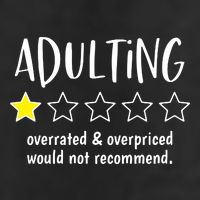 Adulting Overrated And Overpriced Would Not Recommend Funny Hat