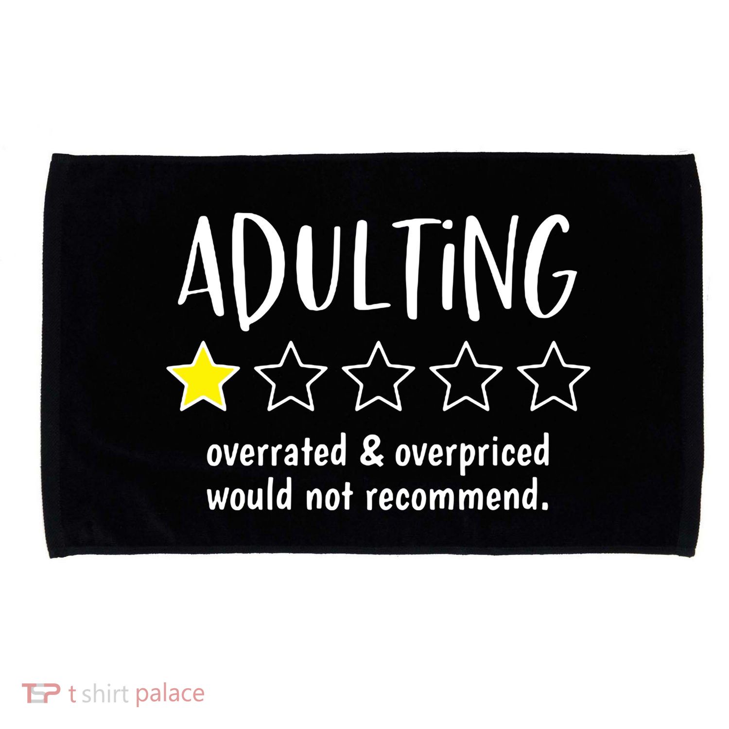 Adulting Overrated And Overpriced Would Not Recommend Funny Microfiber Hand Towel