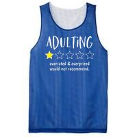 Adulting Overrated And Overpriced Would Not Recommend Funny Mesh Reversible Basketball Jersey Tank