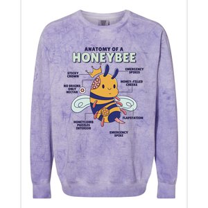 Anatomy Of A Honeybee Bumblebee Colorblast Crewneck Sweatshirt