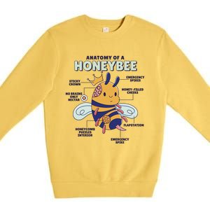 Anatomy Of A Honeybee Bumblebee Premium Crewneck Sweatshirt