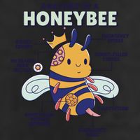 Anatomy Of A Honeybee Bumblebee Garment-Dyed Heavyweight T-Shirt