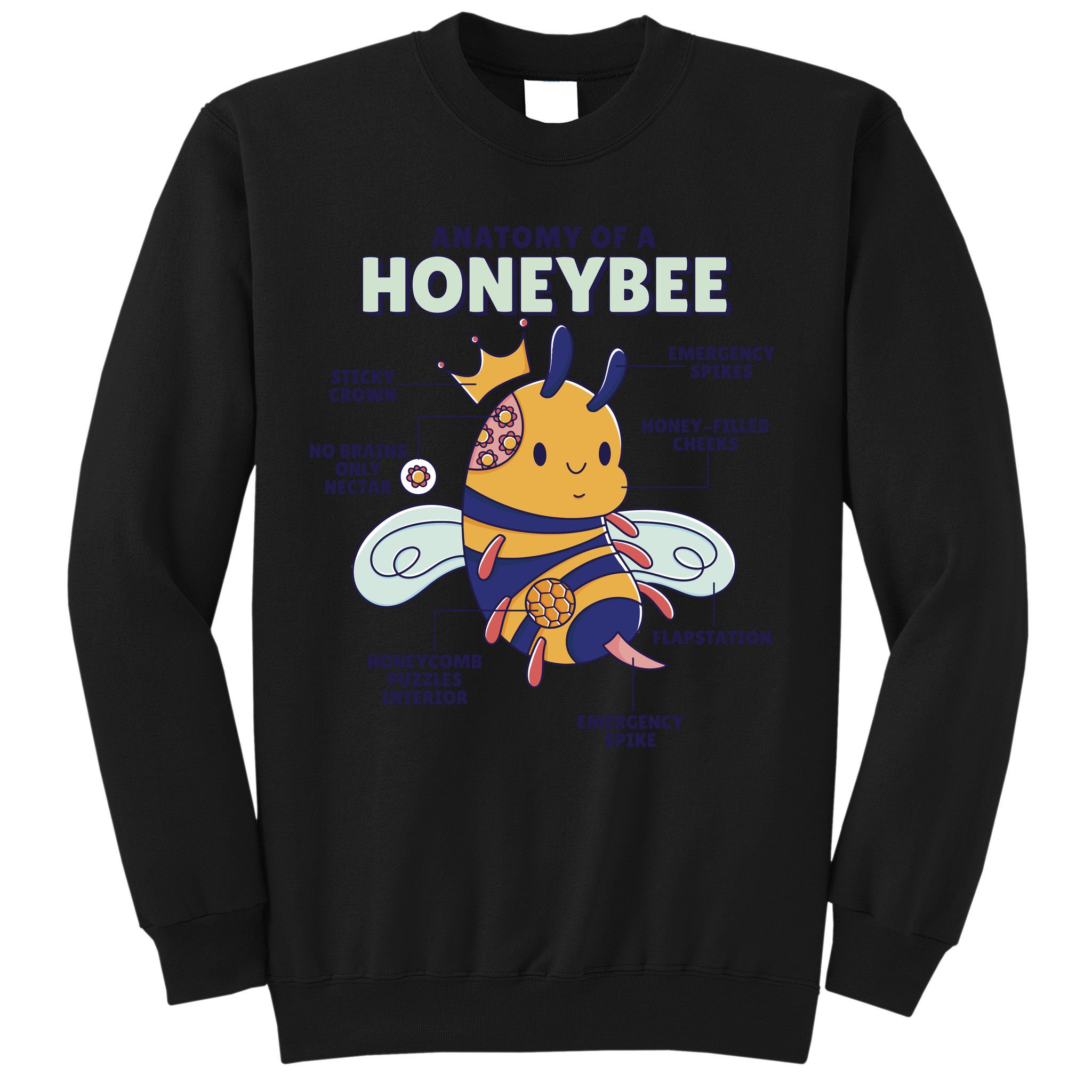 Anatomy Of A Honeybee Bumblebee Sweatshirt