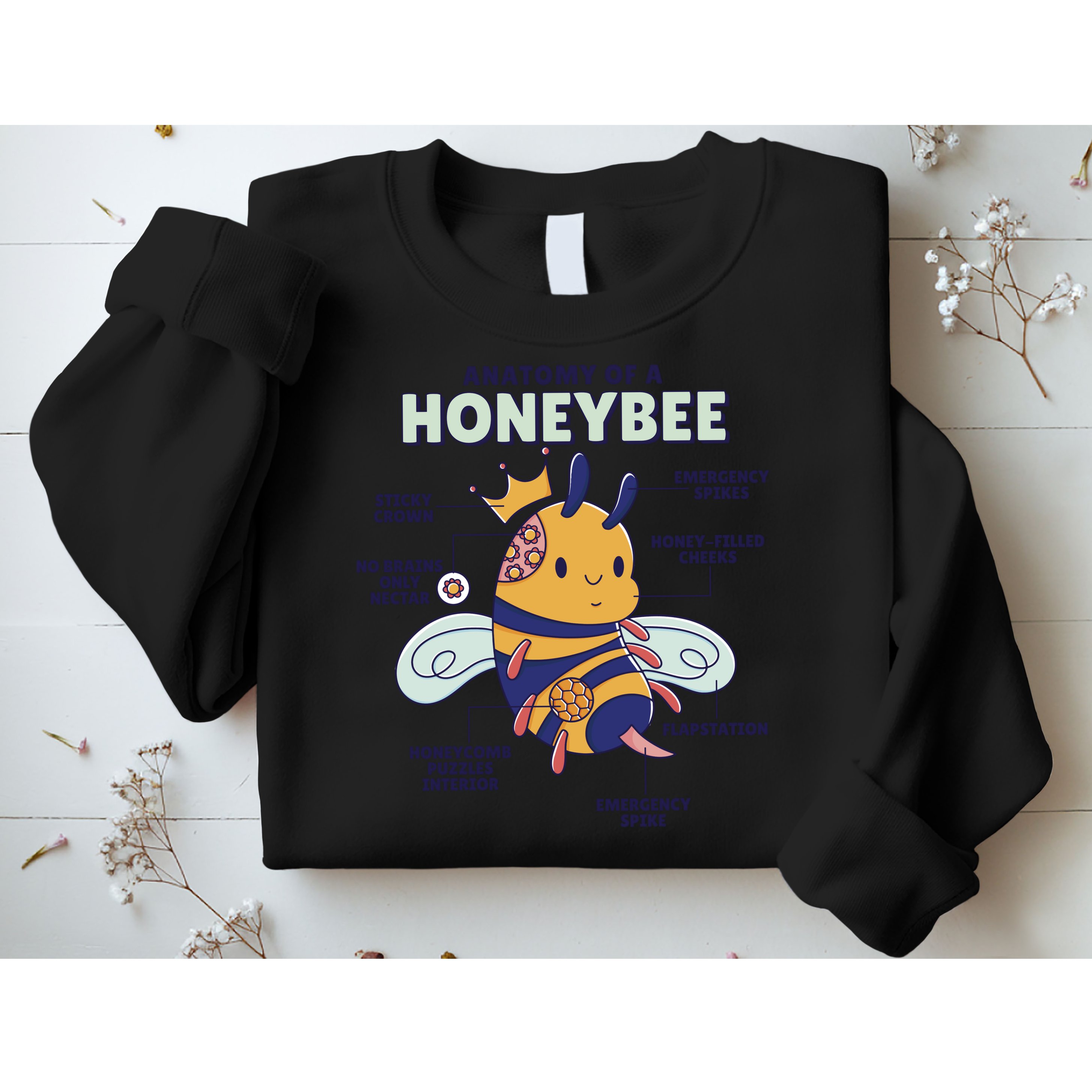 Anatomy Of A Honeybee Bumblebee Sweatshirt