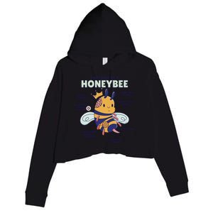 Anatomy Of A Honeybee Bumblebee Crop Fleece Hoodie