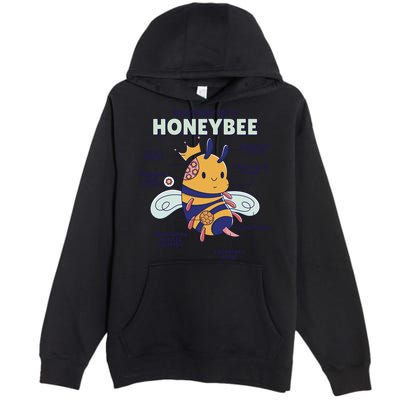 Anatomy Of A Honeybee Bumblebee Premium Pullover Hoodie