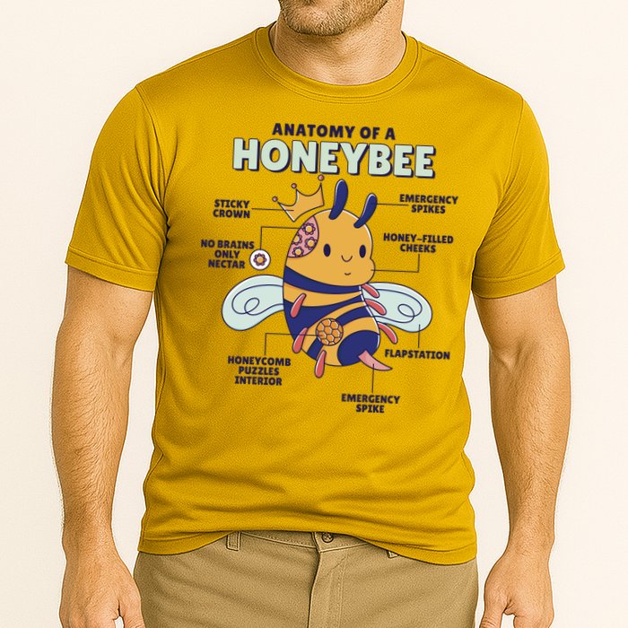 Anatomy Of A Honeybee Bumblebee Cooling Performance Crew T-Shirt