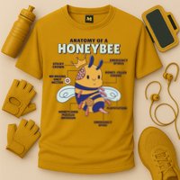 Anatomy Of A Honeybee Bumblebee Cooling Performance Crew T-Shirt