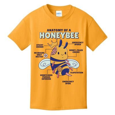 Anatomy Of A Honeybee Bumblebee Kids T-Shirt