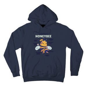 Anatomy Of A Honeybee Bumblebee Tall Hoodie