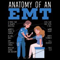 Anatomy Of An EMT Paramedic EMT EMS Health Care Cooling Performance Crew T-Shirt