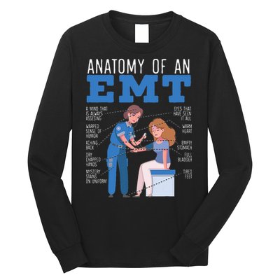 Anatomy Of An EMT Paramedic EMT EMS Health Care Long Sleeve Shirt