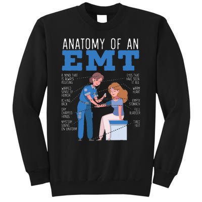 Anatomy Of An EMT Paramedic EMT EMS Health Care Sweatshirt