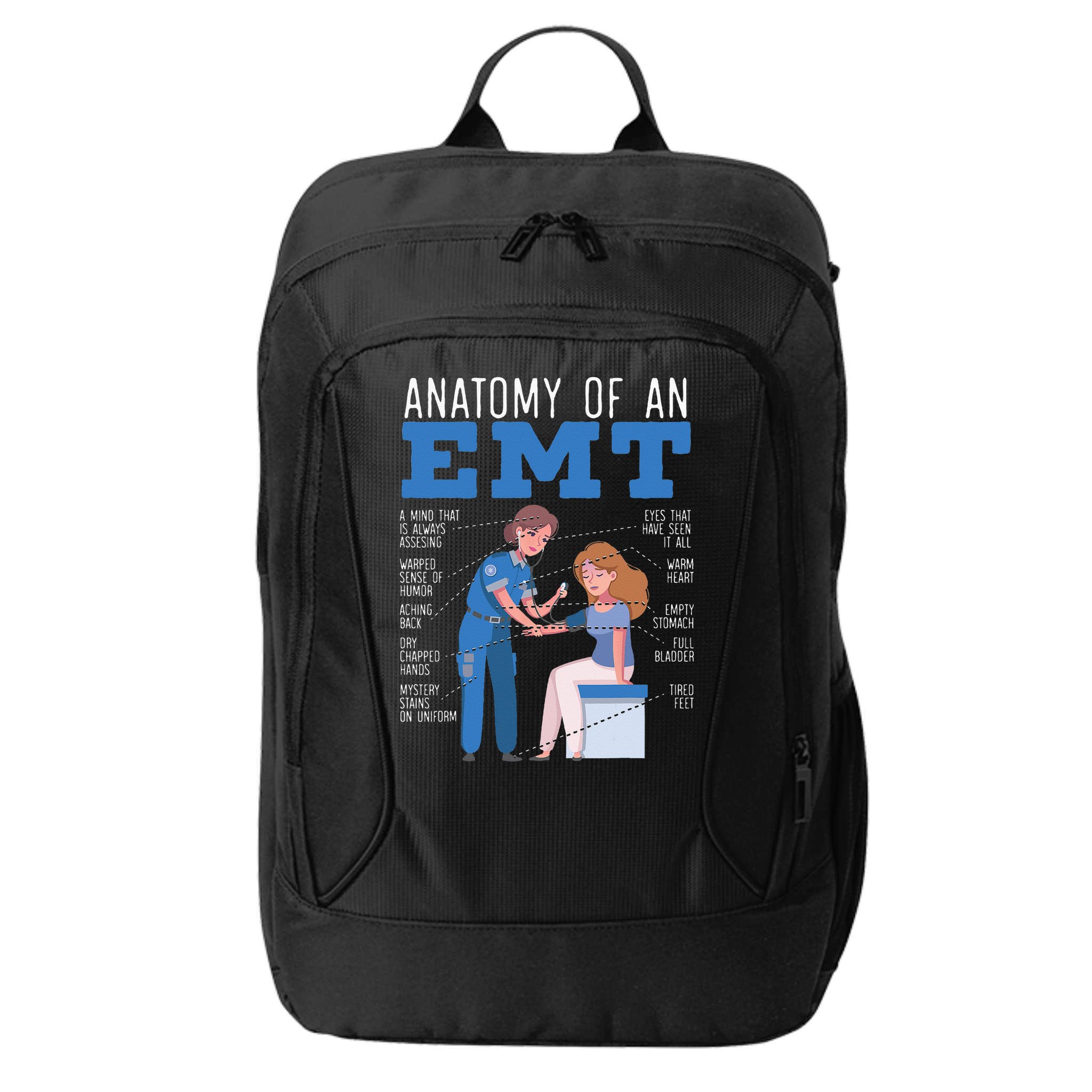 Anatomy Of An EMT Paramedic EMT EMS Health Care City Backpack