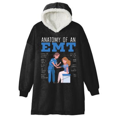 Anatomy Of An EMT Paramedic EMT EMS Health Care Hooded Wearable Blanket