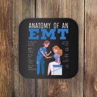 Anatomy Of An EMT Paramedic EMT EMS Health Care Coaster