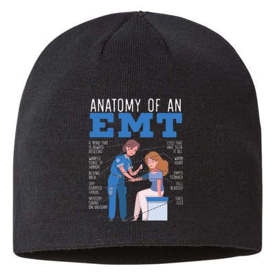 Anatomy Of An EMT Paramedic EMT EMS Health Care Sustainable Beanie