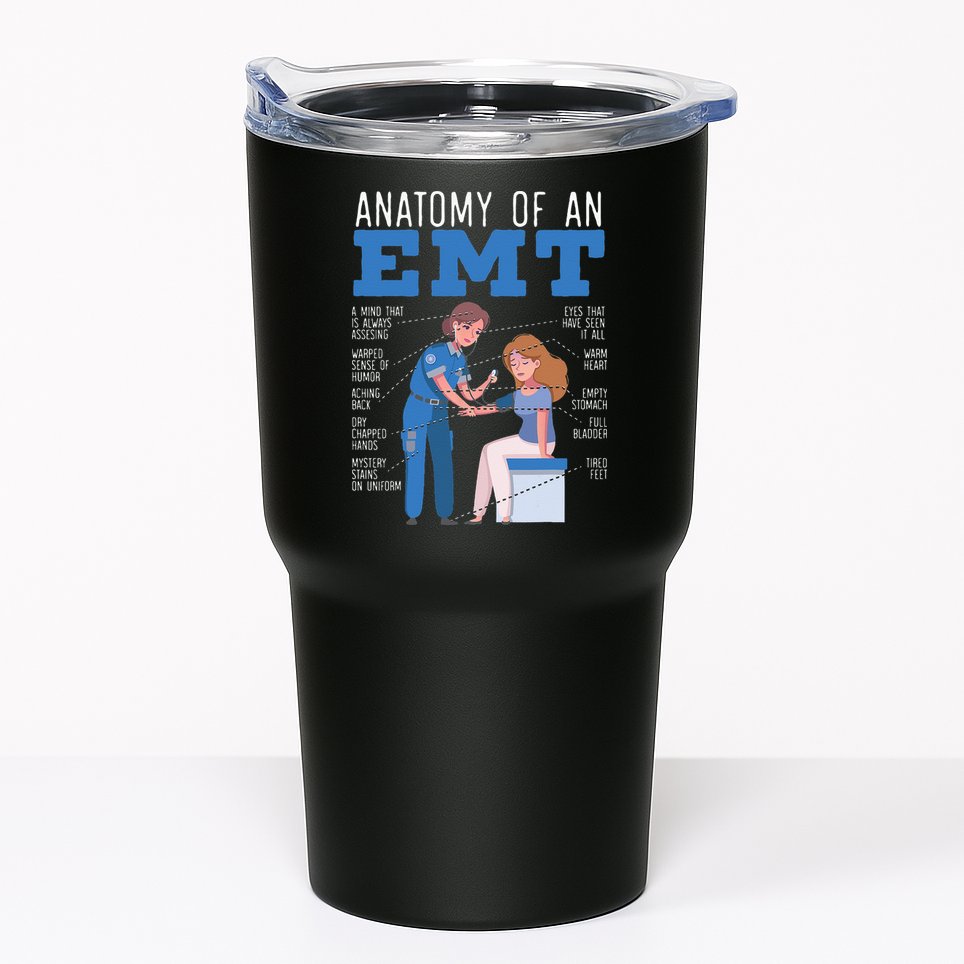 Anatomy Of An EMT Paramedic EMT EMS Health Care Tumbler