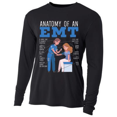 Anatomy Of An EMT Paramedic EMT EMS Health Care Cooling Performance Long Sleeve Crew