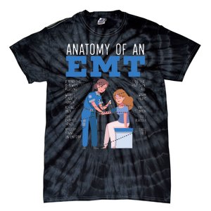 Anatomy Of An EMT Paramedic EMT EMS Health Care Tie-Dye T-Shirt