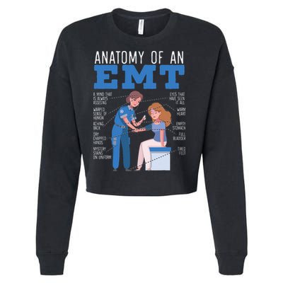 Anatomy Of An EMT Paramedic EMT EMS Health Care Cropped Pullover Crew