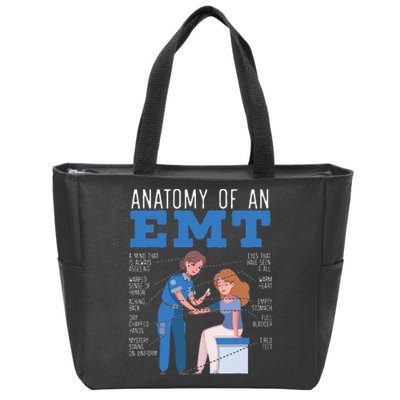 Anatomy Of An EMT Paramedic EMT EMS Health Care Zip Tote Bag