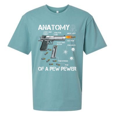 Anatomy Of A Pew Pewer Gift Ammo Gun Adt Meme Lovers Gift Sueded Cloud Jersey T-Shirt