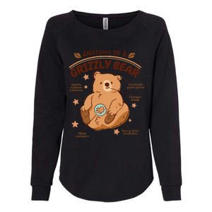 Anatomy Of A Grizzly Bear Womens California Wash Sweatshirt