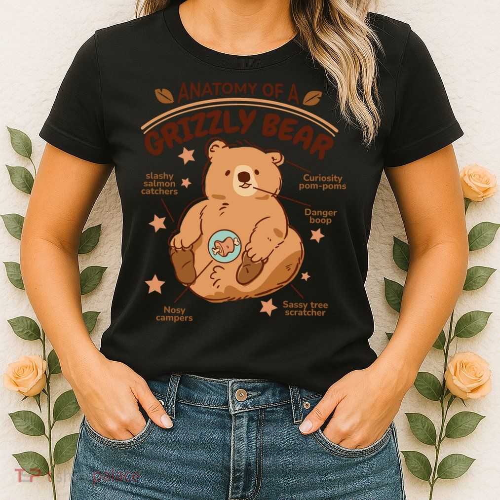 Anatomy Of A Grizzly Bear Womens T-Shirt