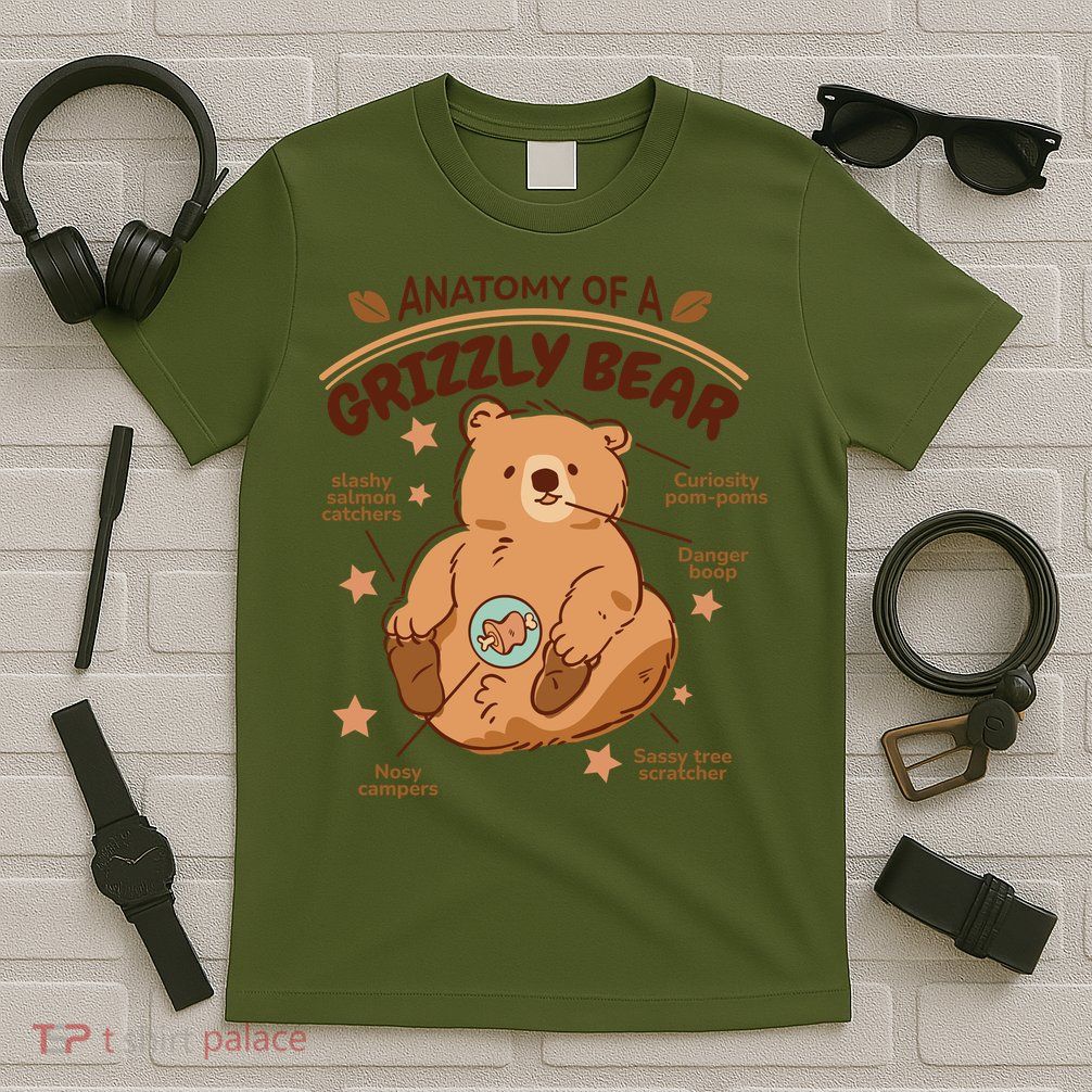 Anatomy Of A Grizzly Bear T-Shirt