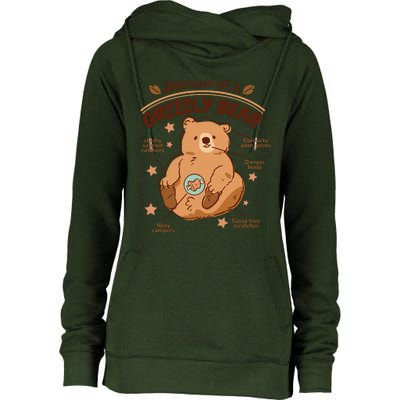 Anatomy Of A Grizzly Bear Womens Funnel Neck Pullover Hood