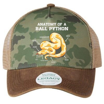 Anatomy Of A Ball Python Reptile Snake Owner Legacy Tie Dye Trucker Hat