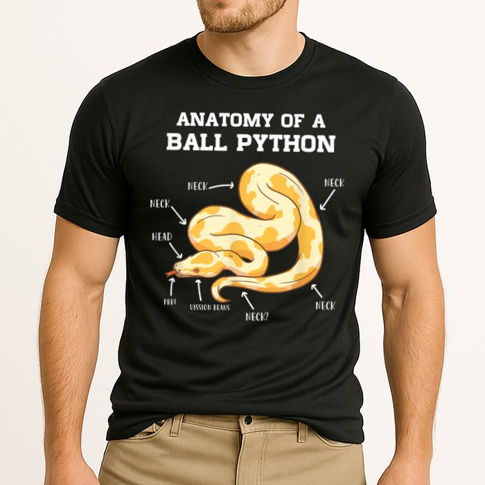 Anatomy Of A Ball Python Reptile Snake Owner Performance Shirt