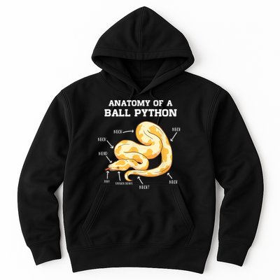 Anatomy Of A Ball Python Reptile Snake Owner Hoodie