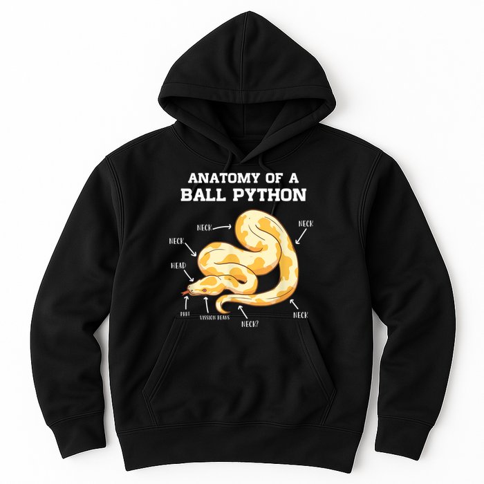 Anatomy Of A Ball Python Reptile Snake Owner Hoodie