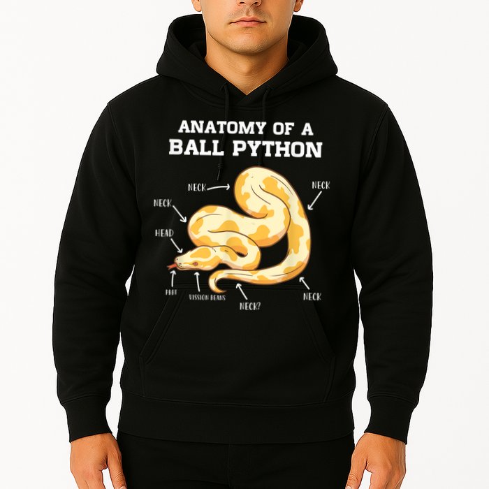 Anatomy Of A Ball Python Reptile Snake Owner Hoodie