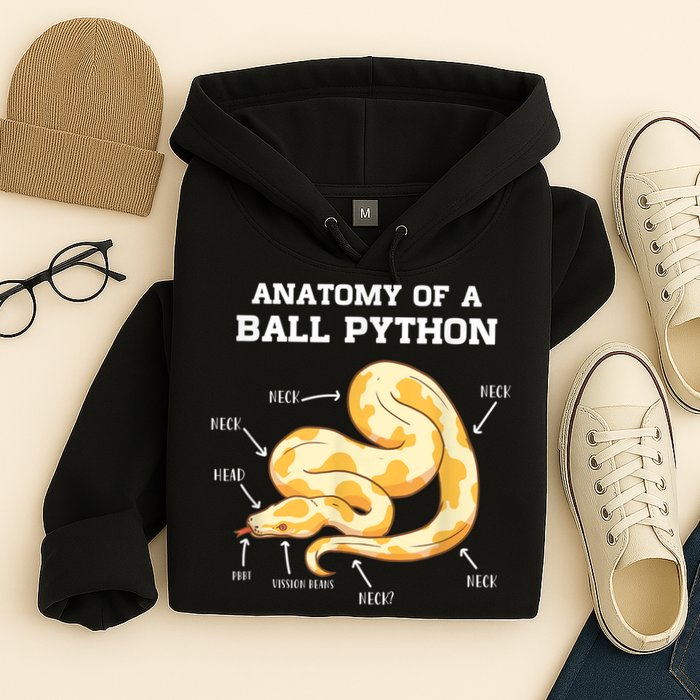 Anatomy Of A Ball Python Reptile Snake Owner Hoodie