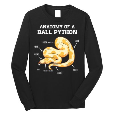 Anatomy Of A Ball Python Reptile Snake Owner Long Sleeve Shirt