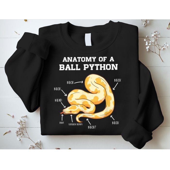 Anatomy Of A Ball Python Reptile Snake Owner Sweatshirt