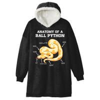 Anatomy Of A Ball Python Reptile Snake Owner Hooded Wearable Blanket