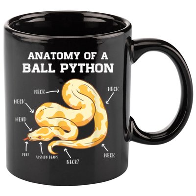 Anatomy Of A Ball Python Reptile Snake Owner 11oz C Handle Ceramic Mug