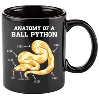 Anatomy Of A Ball Python Reptile Snake Owner 11oz C Handle Ceramic Mug
