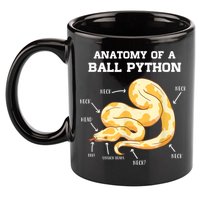 Anatomy Of A Ball Python Reptile Snake Owner 11oz C Handle Ceramic Mug