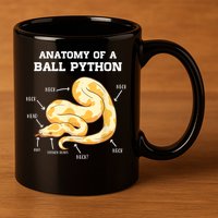 Anatomy Of A Ball Python Reptile Snake Owner 11oz C Handle Ceramic Mug