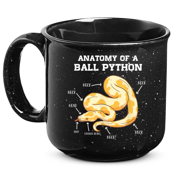 Anatomy Of A Ball Python Reptile Snake Owner 15oz Campfire Ceramic Mug