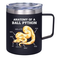 Anatomy Of A Ball Python Reptile Snake Owner 12oz Stainless Steel Coffee Mug