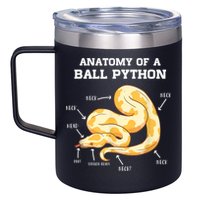 Anatomy Of A Ball Python Reptile Snake Owner 12oz Stainless Steel Coffee Mug