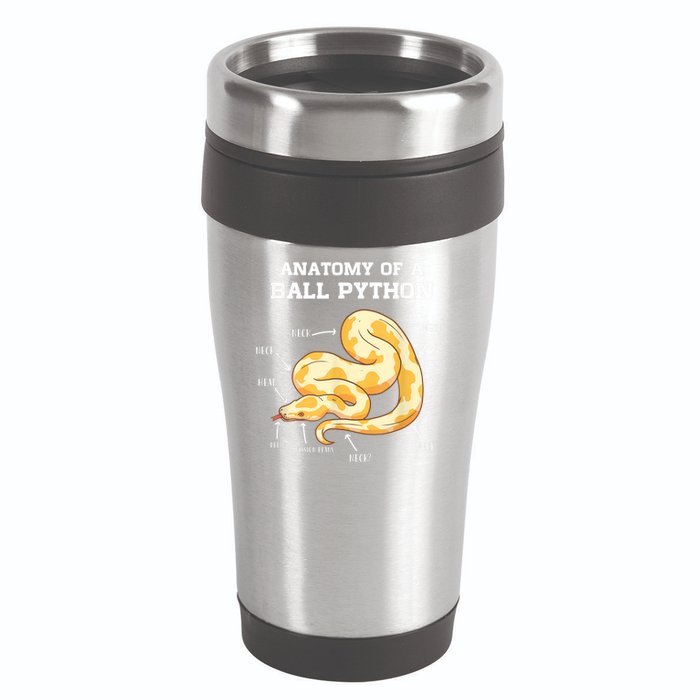 Anatomy Of A Ball Python Reptile Snake Owner 16oz Travel Tumbler