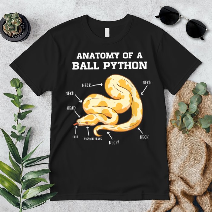 Anatomy Of A Ball Python Reptile Snake Owner Premium T-Shirt